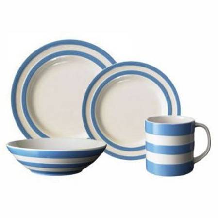 Cornish Blue Dinner Set 16 Piece with Mug